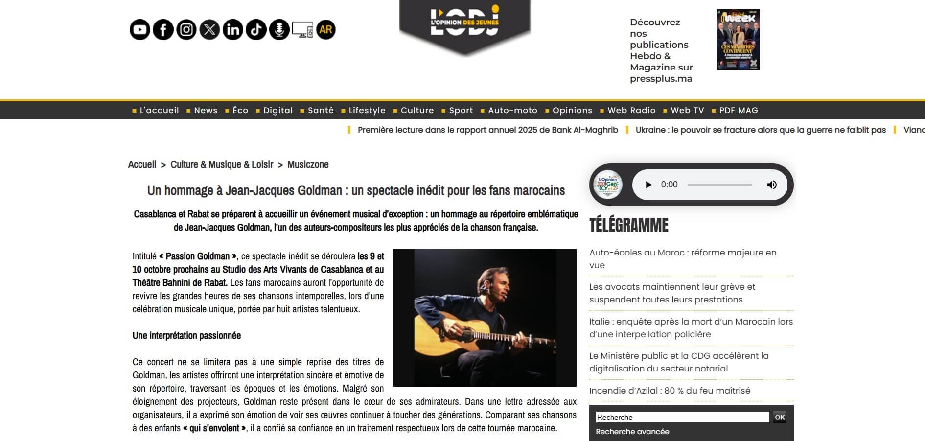 L'opinion des jeunes Maroc
